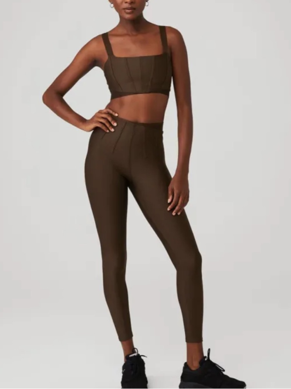 Alo Airlift Corset Bra in Espresso size small